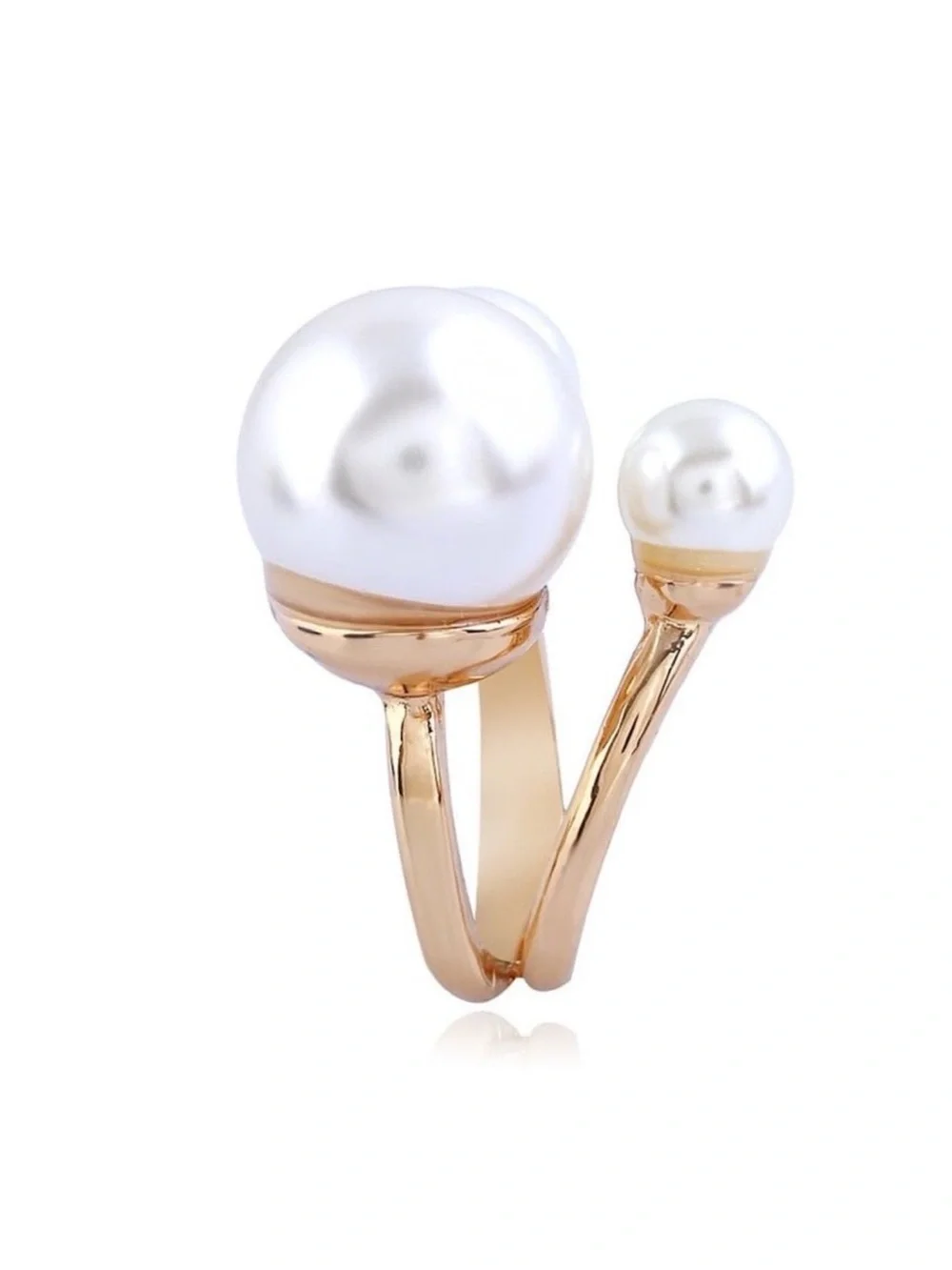 ✨3for$38  New Faux Pearl Trio Adjustable Statement Ring Pearl Illusion Cuff Ring